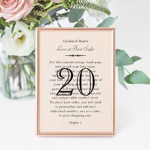 Numéro de table de mariage citation d'amour élégan