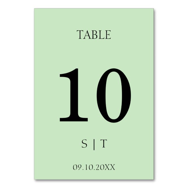 Numéro de table de mariage élégant (Par défaut)