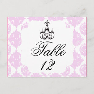 Numéro de table de mariage élégant