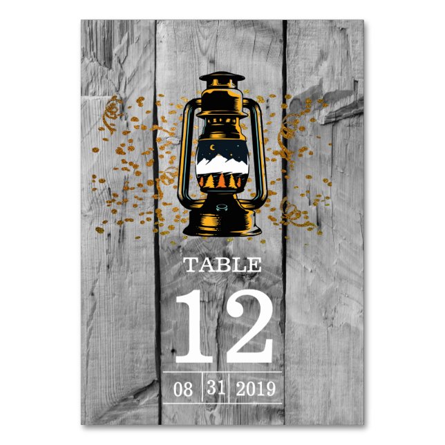 Numéro de table de mariage en bois de grange rusti (Par défaut)