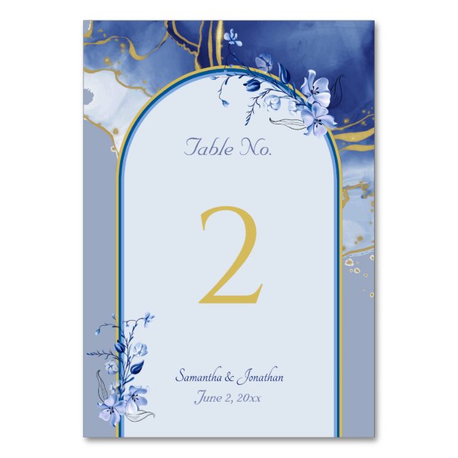 Numéro de table de mariage en marbre bleu aqua mod (Par défaut)