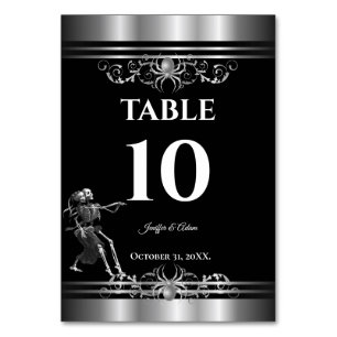 Numéro de table de mariage Halloween gothique somb