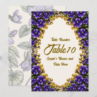 Numéro de table de mariage Illinois Blue Violet