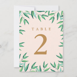 Numéro de table de mariage moderne Tropical Beach