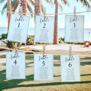 Numéro de table de Mariage noir et blanc moderne