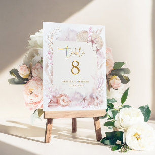 Numéro de table de Mariage océanique de lavande so