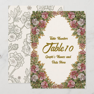 Numéro de table de mariage Pennsylvania Mountain L
