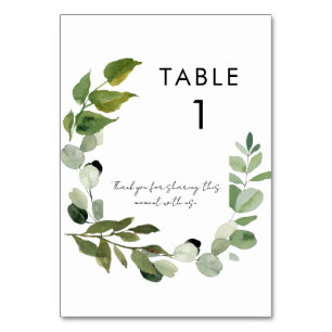 Numéro de table de message personnalisé de remplis