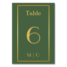 Numéro de table de Noël élégant