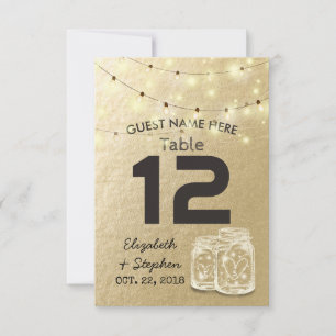 Numéro de table de placement de siège de mariage J