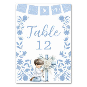 Numéro de table de Première Communion agenouillée