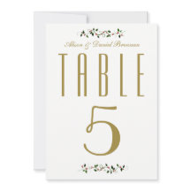 Numéro de table de réception de mariage des Fêtes 