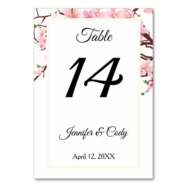 Numéro de table de réception de mariage Fleurs de  (Par défaut)