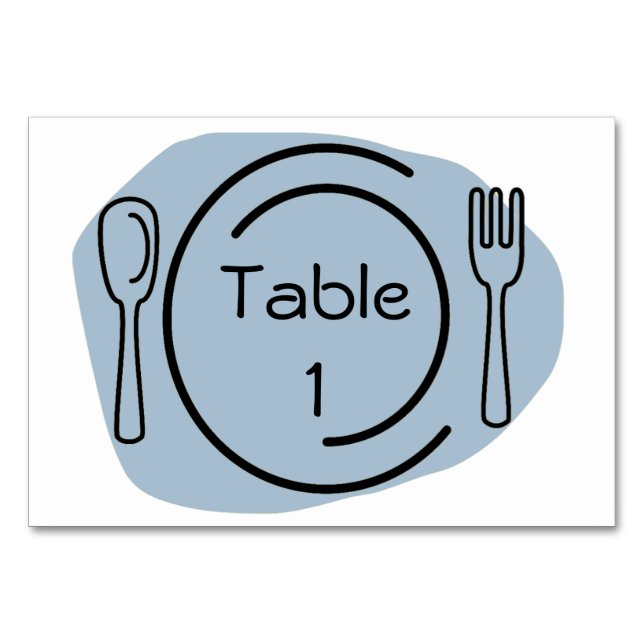 Numéro de table de réglage du lieu bleu (Dos)