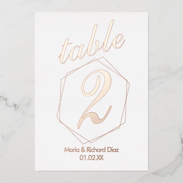 Numéro de table de tableau de bordures pointillées (Recto)