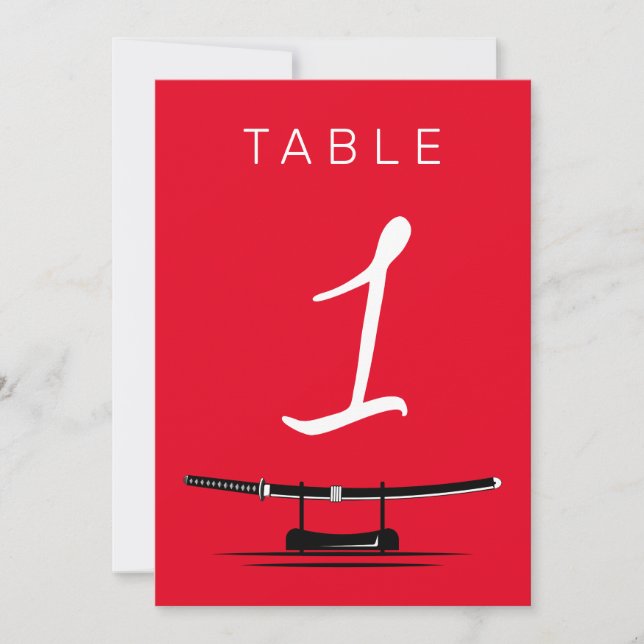 Numéro de table d'épée Samurai (Devant)