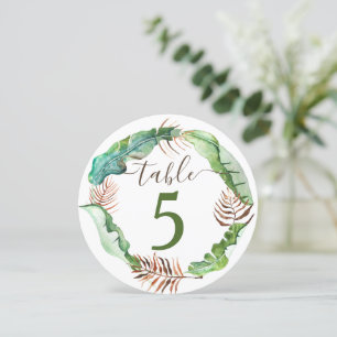 Numéro de table des Feuilles de bananes vertes