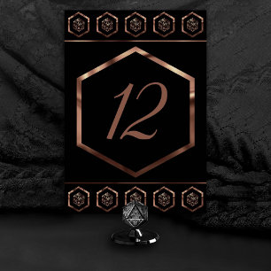 Numéro De Table Dés RPG Imaginaire cuivre Retro Tabletop PnP Gam
