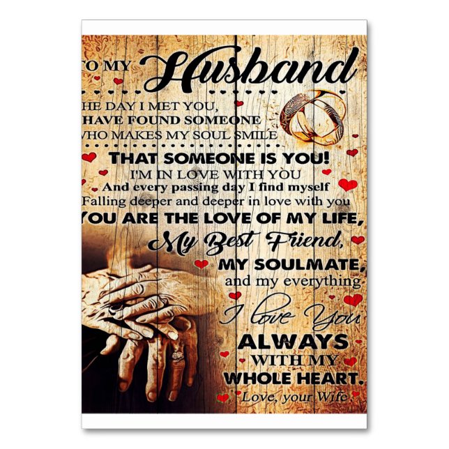 Numéro De Table Design de To My Husband | Love Letter Venin To Him (Par défaut)