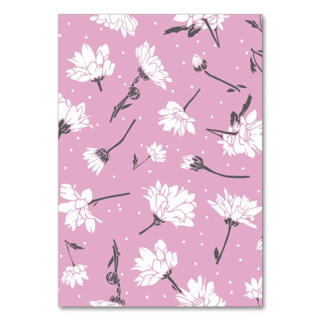 Numéro De Table Design Floral Rose - Art Fleur Élégant (Par défaut)