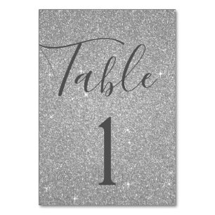 Numéro de table d'étincelle en argent de luxe