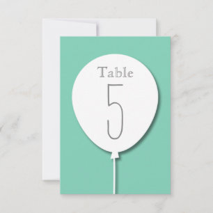 Numéro de table d'événements Balloon