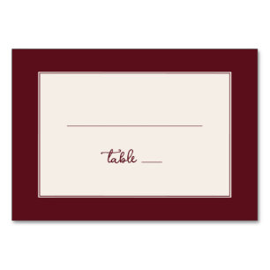 Numéro De Table Devoir de table minimaliste marron élégant