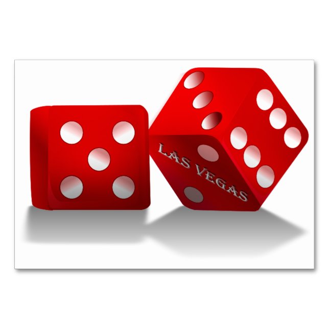 Numéro De Table Dice rouge de Las Vegas (Dos)