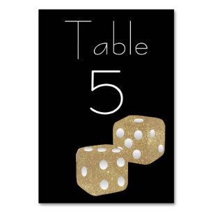 Numéro De Table Dinde de Parties scintillant d'or sur noir