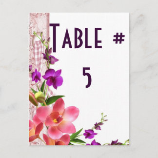 Numéro de table d'invité
