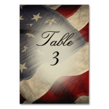 Numéro de table Distants American Flag