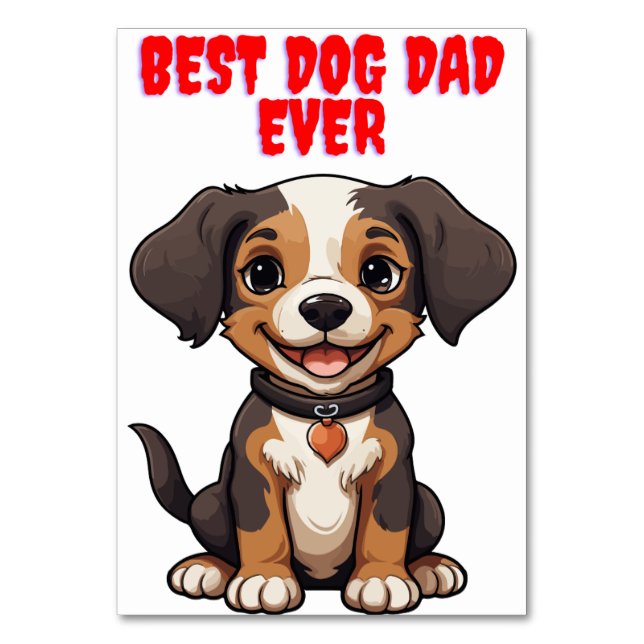 Numéro De Table dog dad fathers day cards (Par défaut)