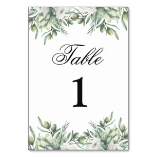 Numéro de table d'olive. Mariage italien. Jardin d