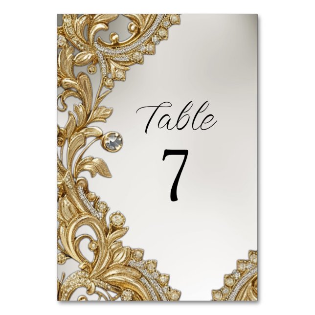 Numéro de table d'or décoratif (Par défaut)