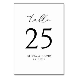 Numéro De Table Double-sided Minimalist Modern Table Number