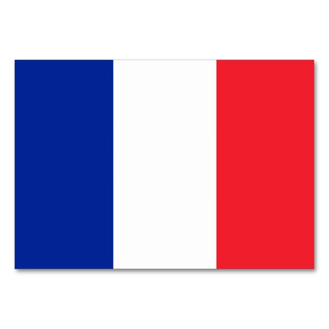Numéro De Table Drapeau France (Devant)