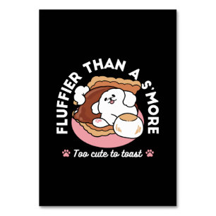 Numéro De Table Drôle Chien et S'more Design - Kawaii Pet Lover Pu