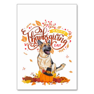 Numéro De Table Drôle don Thanksgiving allemand berger chien