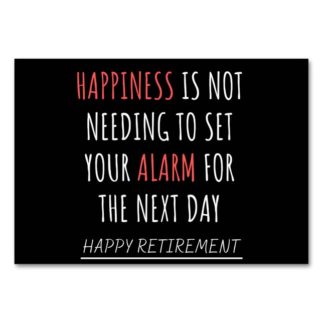 Numéro De Table Drôle retraite de collègue (Devant)