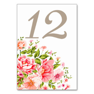 Numéro de table du bouquet de douche à fleurs   ba