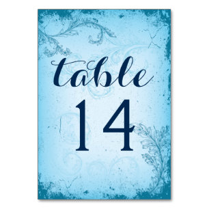 Numéro de table du mariage de feuille de défilemen