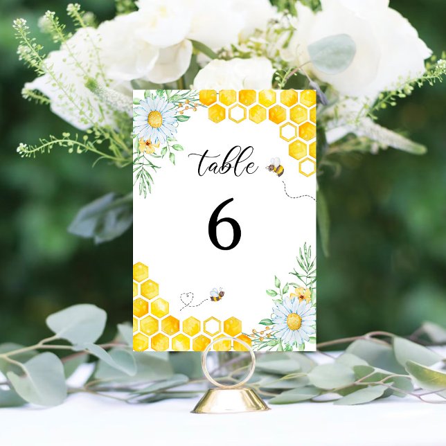 Numéro de table du mariage Floral Honey bee (Créateur téléchargé)