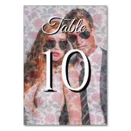 Numéro de table du Mariage Rose mignon