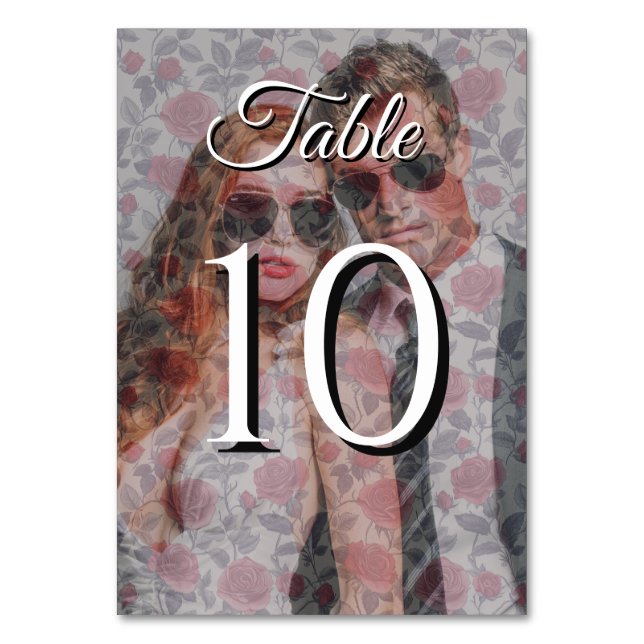 Numéro de table du Mariage Rose mignon (Par défaut)