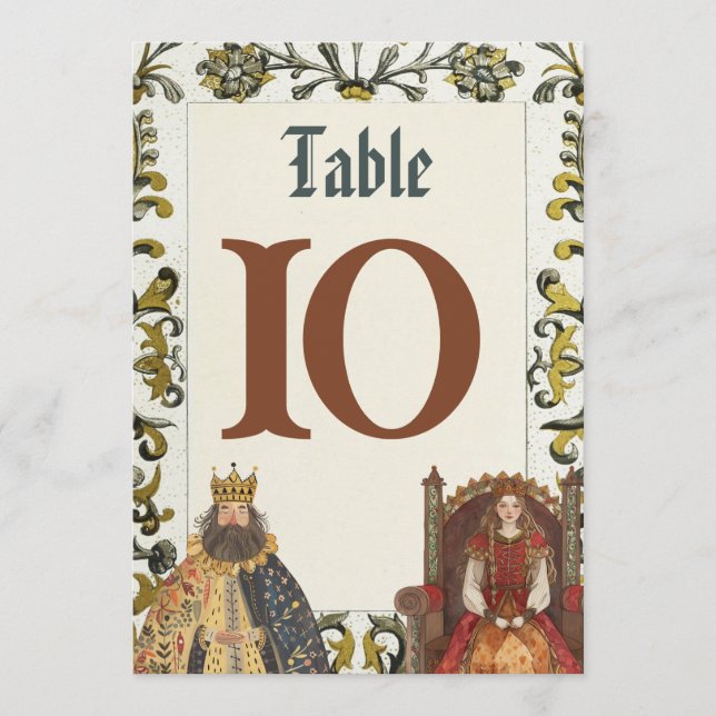 Numéro de table du Mariage royal de la Renaissance (Devant)