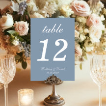 Dusty Blue Simple Mariage de calligraphie de scrip