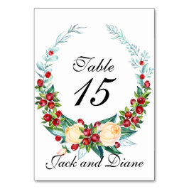 Numéro De Table Eaux roses et Berry