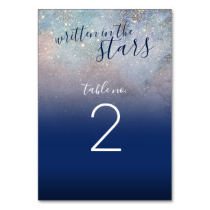 Numéro De Table Écrit dans les étoiles Celestial Navy Galaxy Maria
