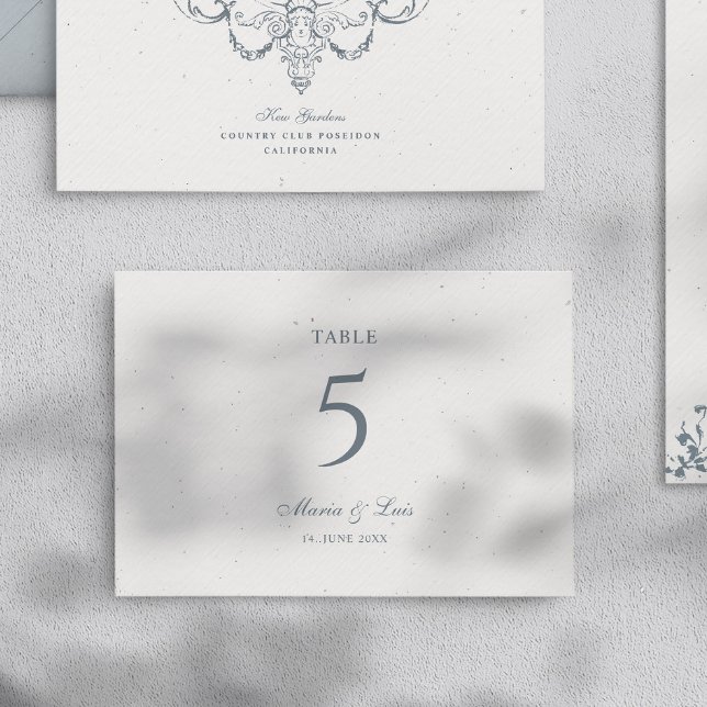 Numéro De Table Elegant Baroque Wedding Set I Table Number Card (Créateur téléchargé)