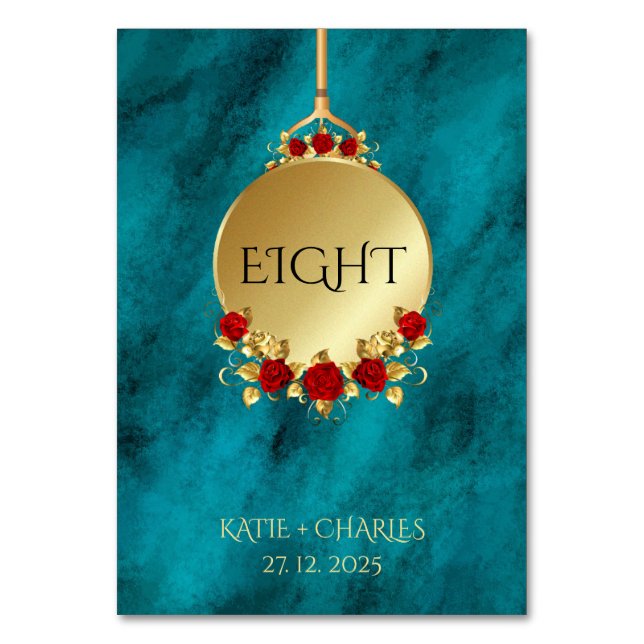 Numéro De Table Élégant Blue Opulence Gold Luxury Royal (Par défaut)